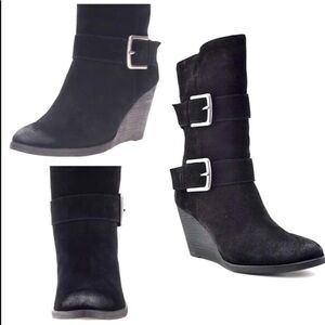 Very Volatile Lars Western Boots Black Suede Sz 7